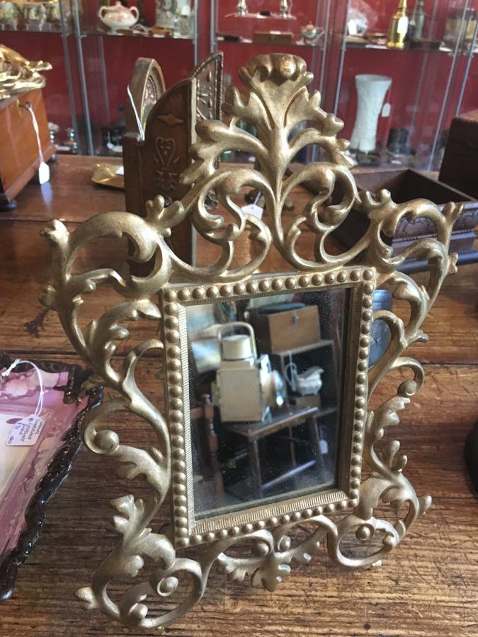 French Antique Mirror With Gilt Frame