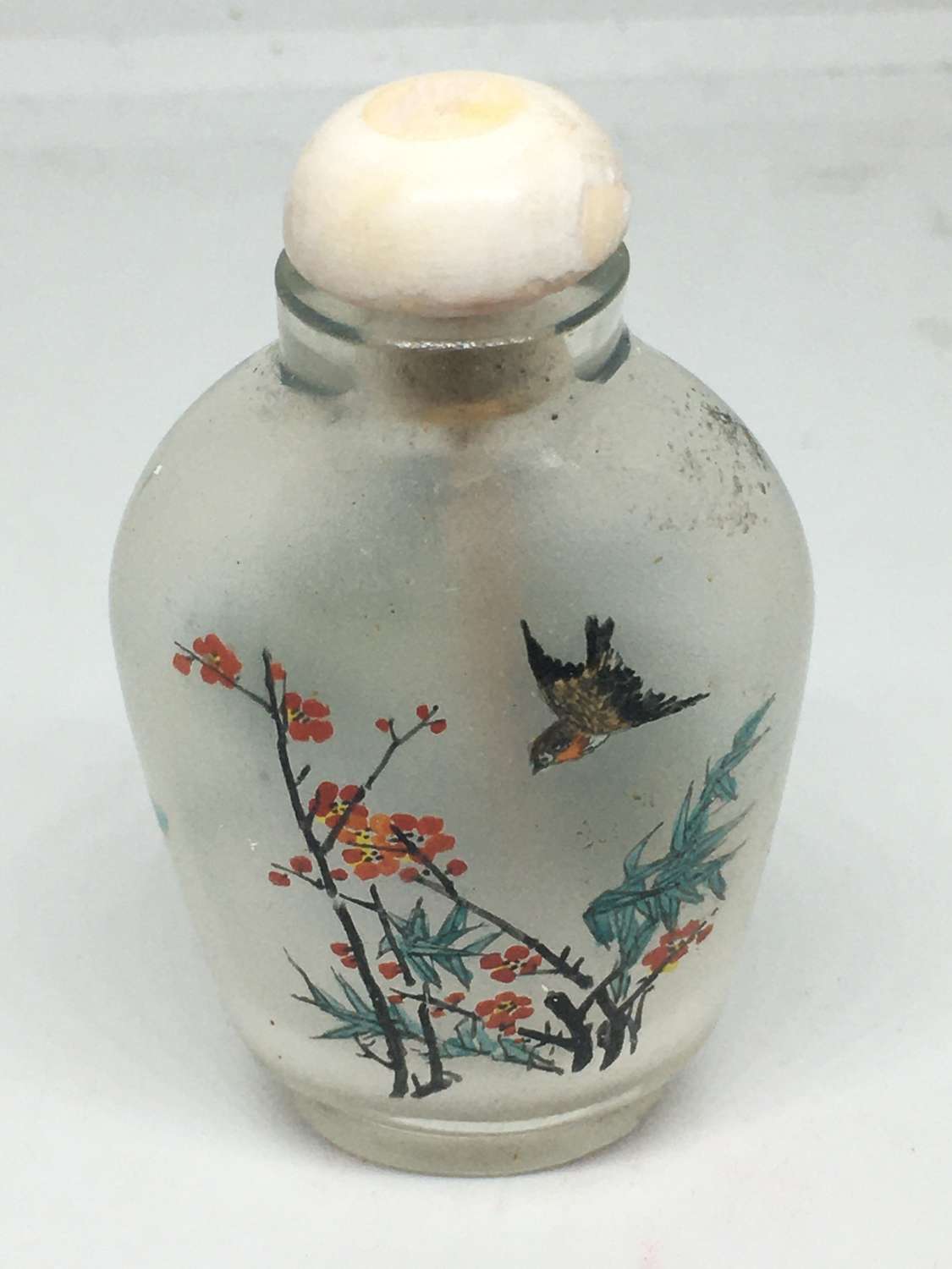 Reverse Painted Glass Chinese Scent Bottle