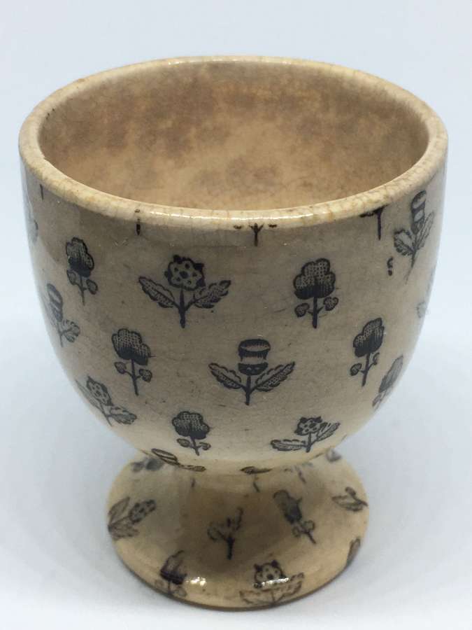 Early 19th Century Block Printed Egg Cup