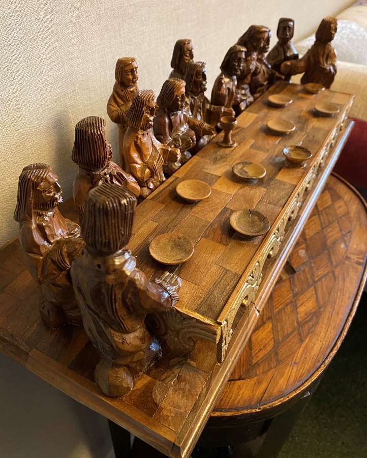 Stunning Quality Olive Wood Last Supper Carving