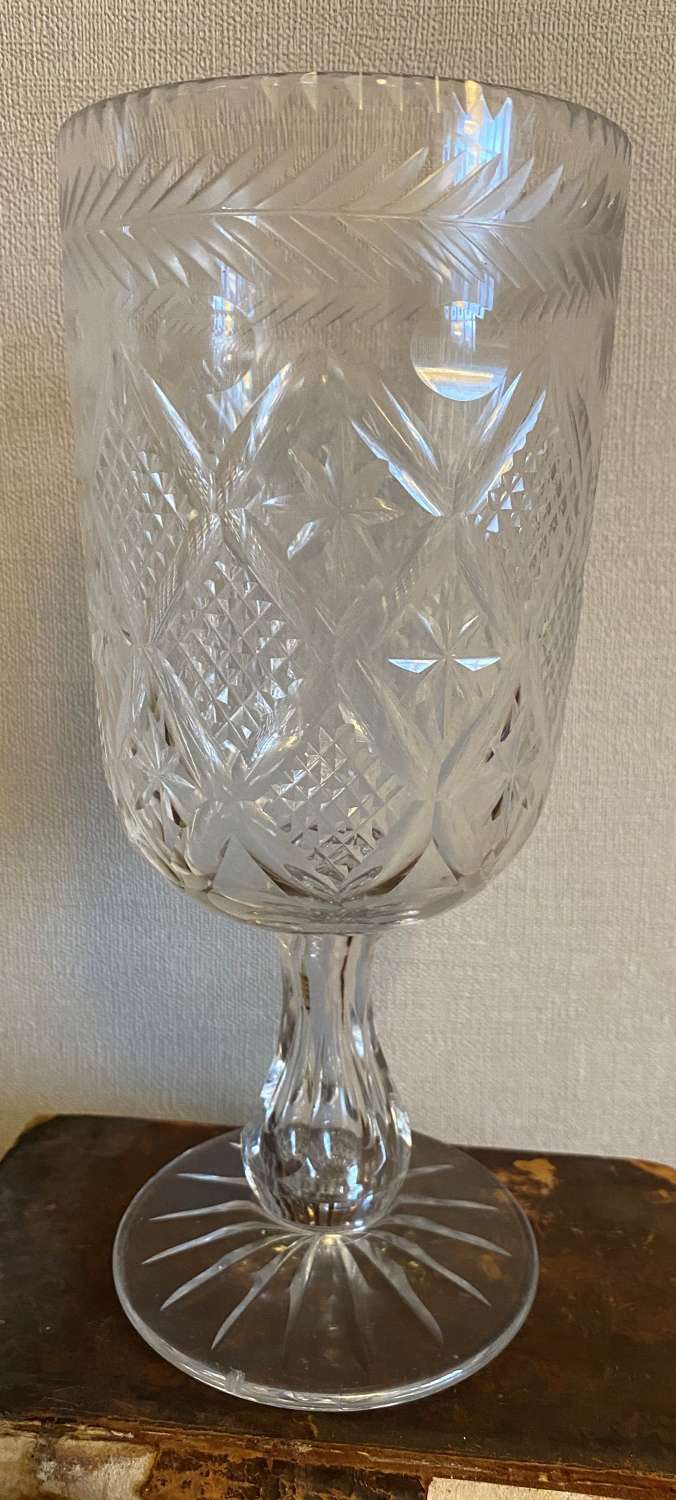 Quality Victorian Cut Crystal Celery Vase