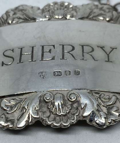 Silver Sherry Decanter Label