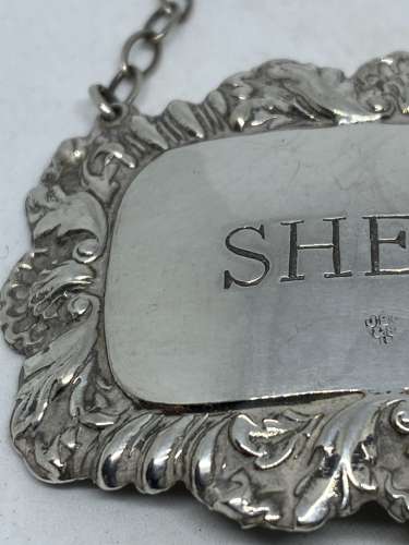 Silver Sherry Decanter Label