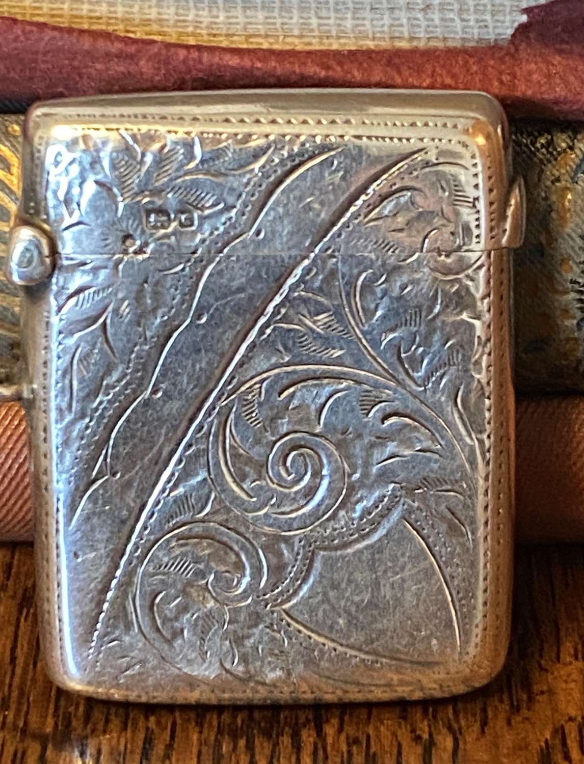 Solid Silver Vesta Case Chester 1903