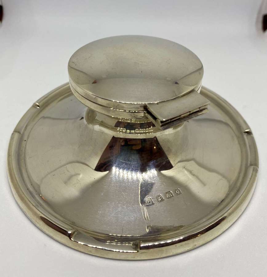 Solid Silver Capstan Inkwell