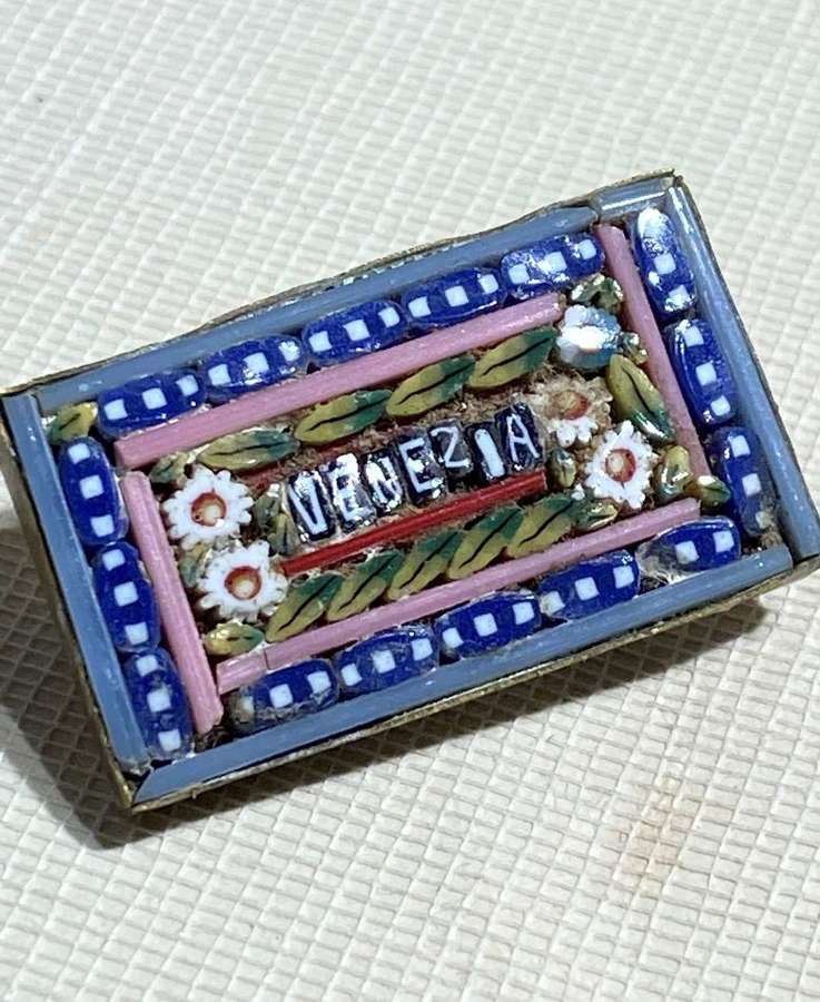 Victorian Micro Mosaic Brooch Venezia