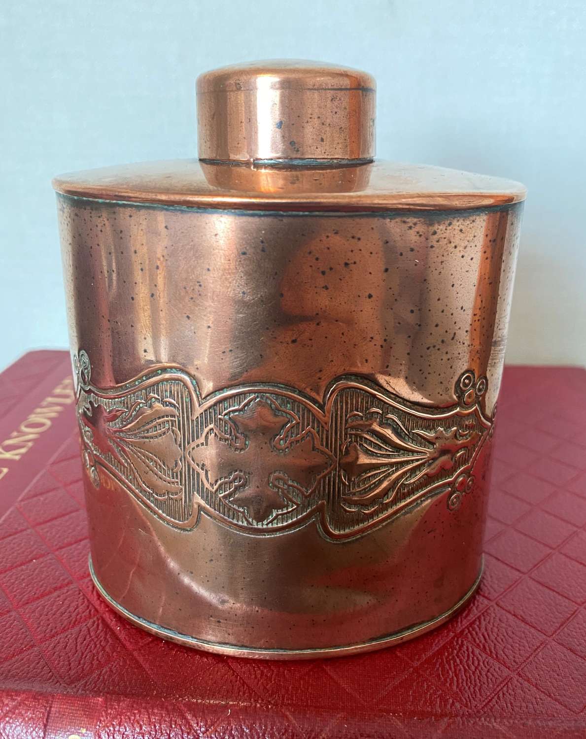 Copper Art Nouveau Tea Caddy By Joseph Shankey