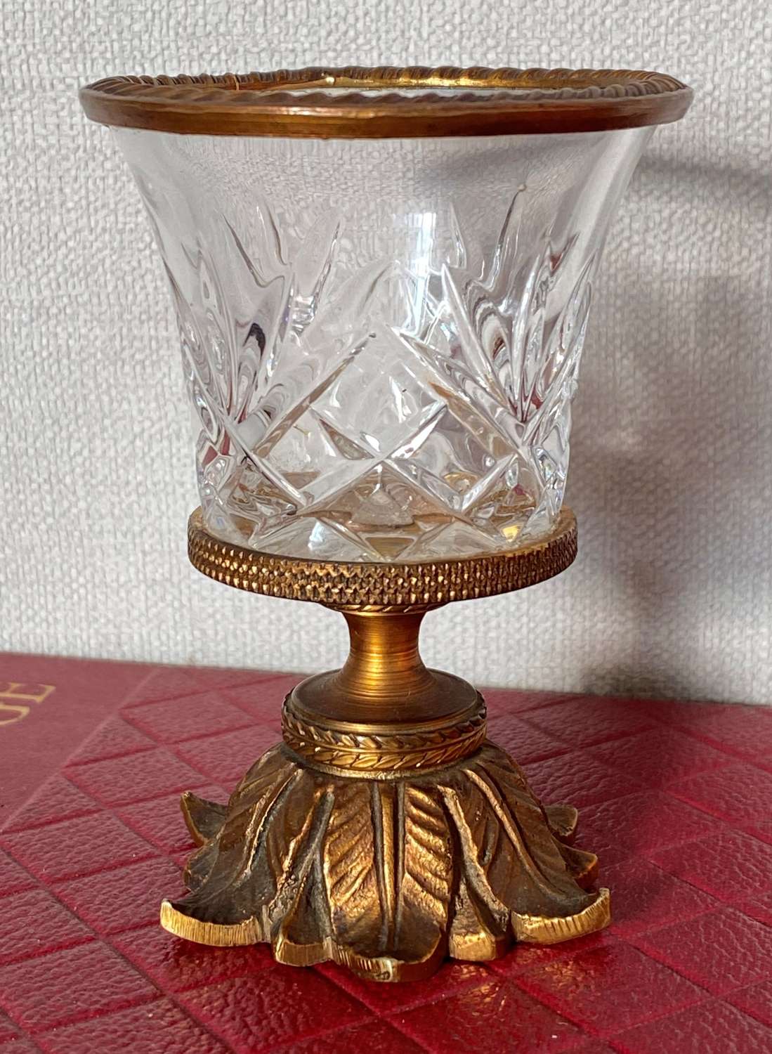 19th Century Ormolu Mounted Glass Mantel Vase