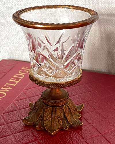 19th Century Ormolu Mounted Glass Mantel Vase