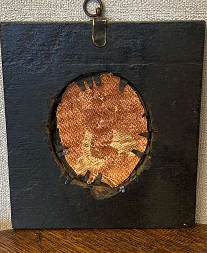 Victorian Miniature Woven Fabric Picture