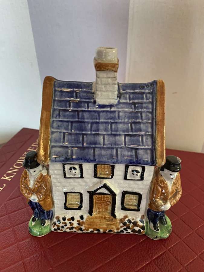 Prattware Money Box In The Form Of  A House