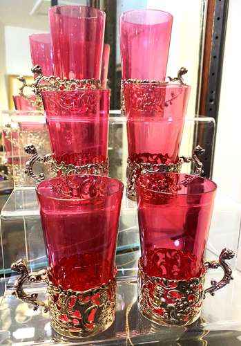 Set Of Six Antique Silver Glass Holders By William Comyns