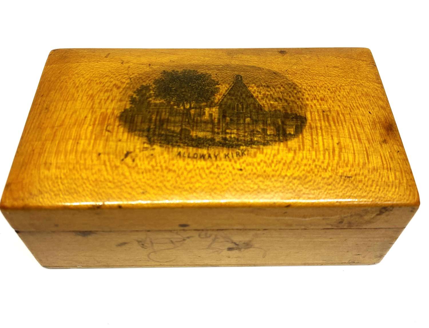 Mauchline Ware Thread Reel Box For Alloway Kirk