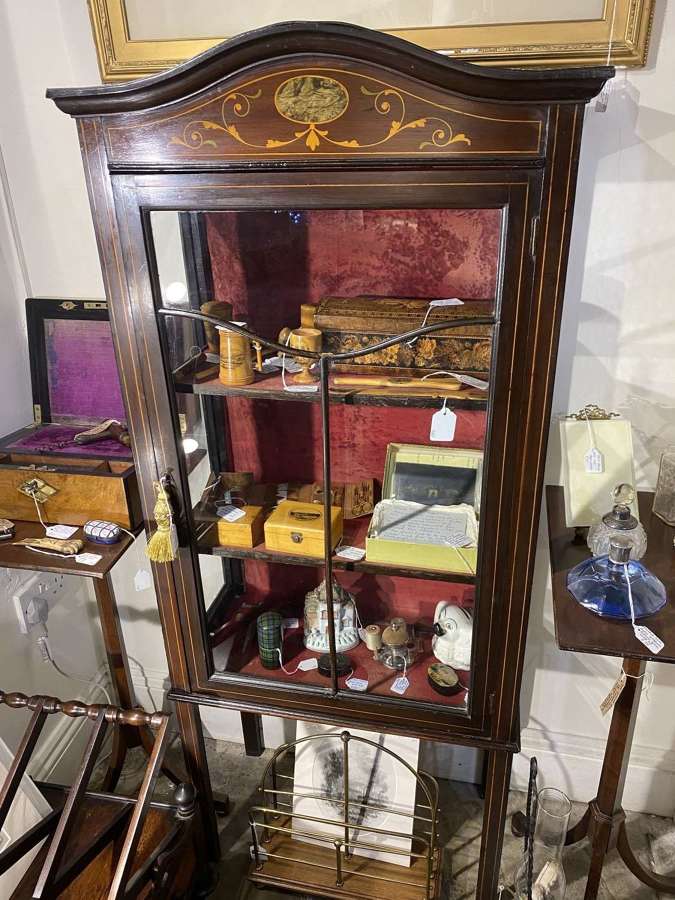 Mahogany Box Strung Display Cabinet