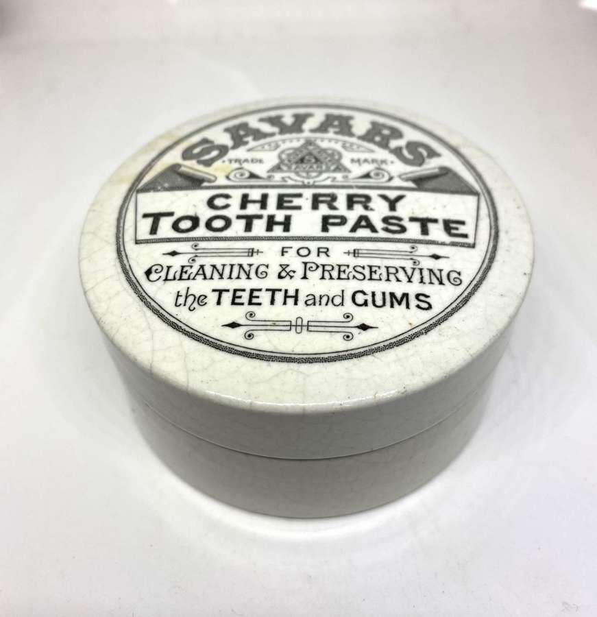 Antique Toothpaste Pot & Lid