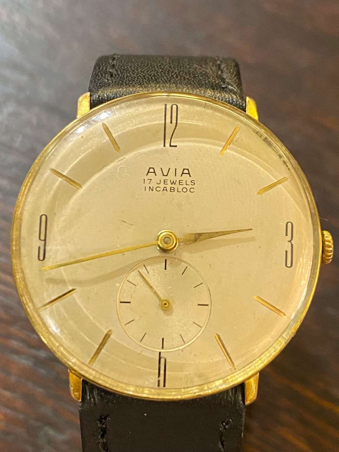 Gent's Avia Incabloc Gold Plated Wristwatch