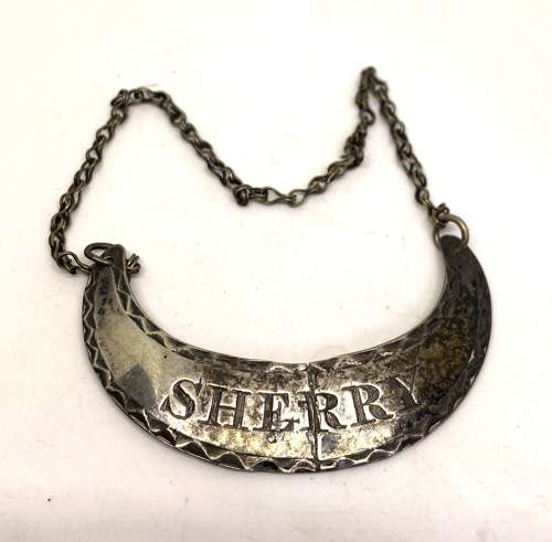 Silver Decanter Label - Sherry