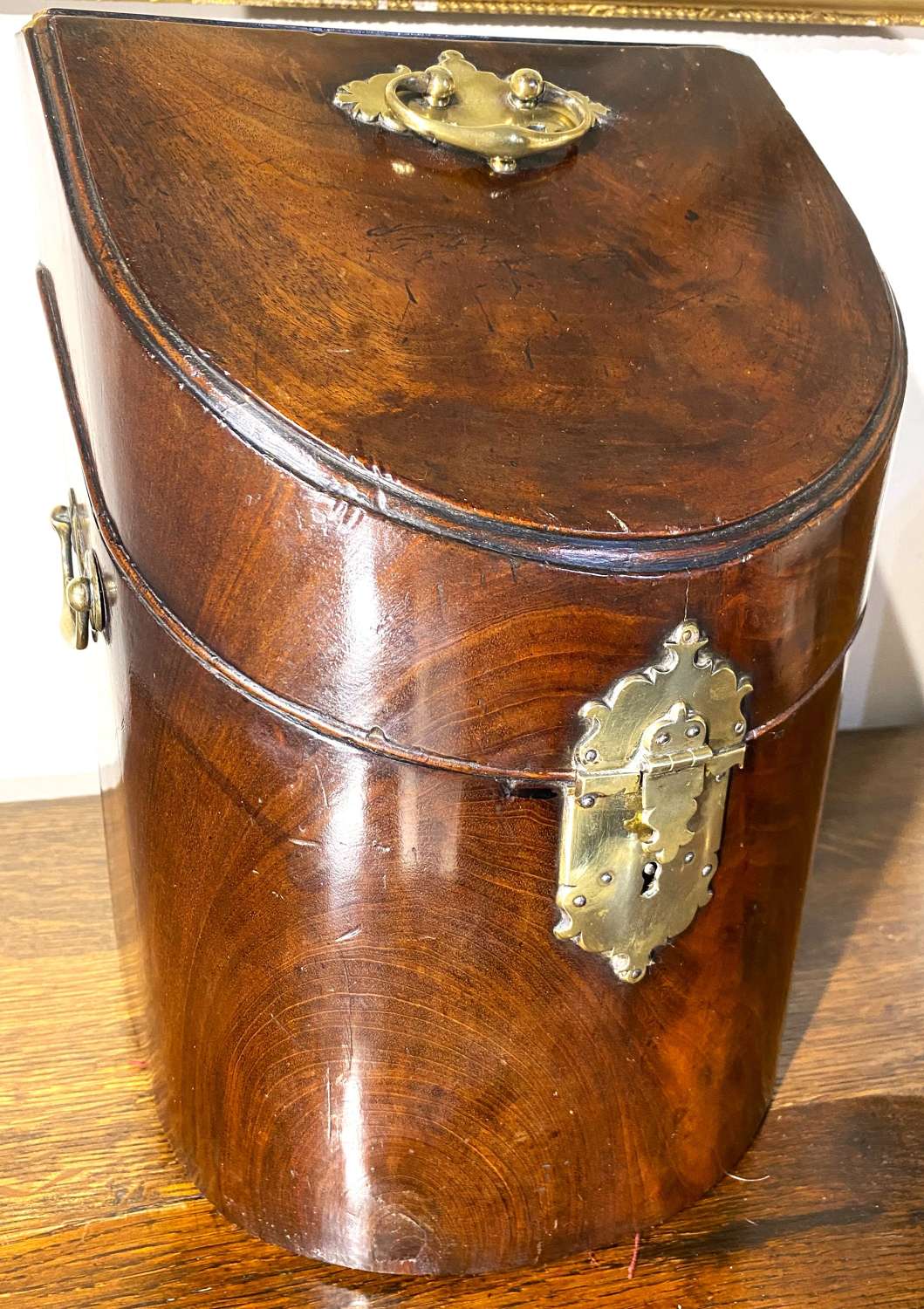 George II Bow Fronted Knife Box c1750