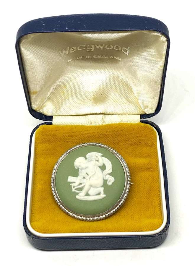 Vintage Silver Wedgwood Brooch