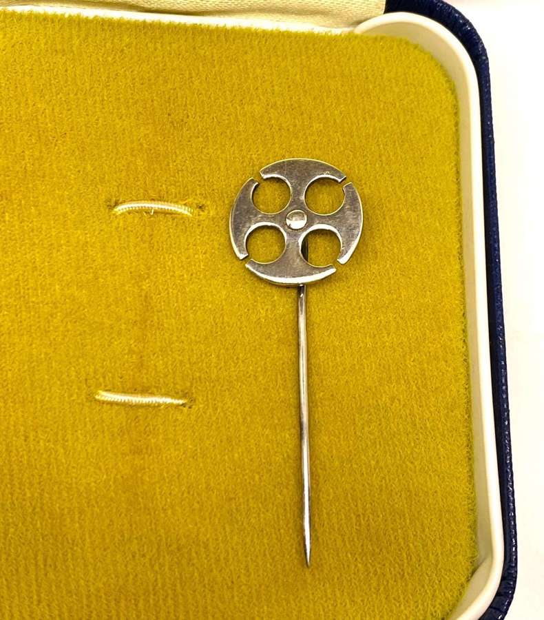 White Metal Celtic Design Stick Pin