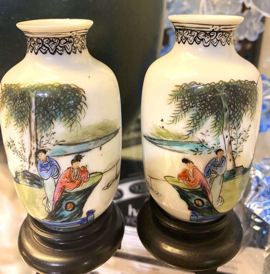 Pair Of Chinese Republic Period Porcelain Vases