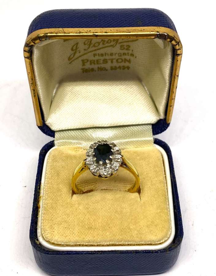 Fine 18ct Gold Sapphire & Diamond Ring