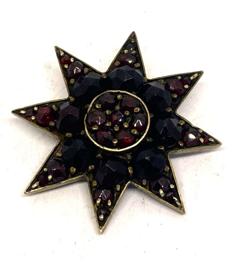 Victorian Garnett Star Brooch