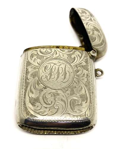 Antique Silver Vesta Case