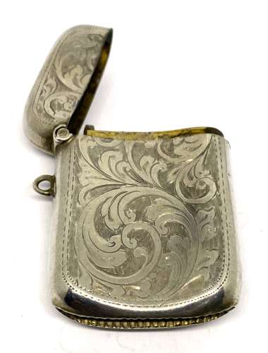 Antique Silver Vesta Case