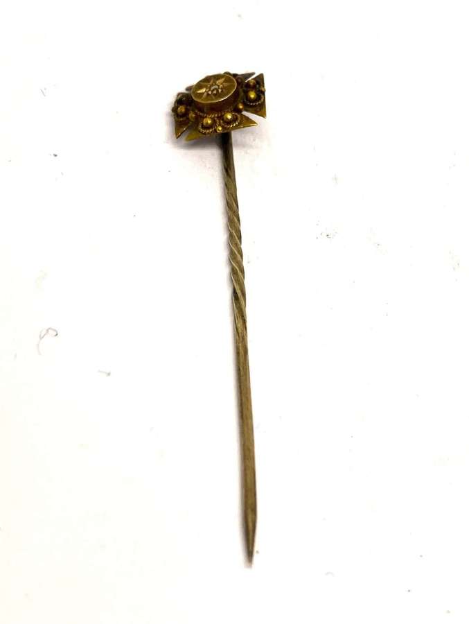 15ct Gold & Rose Diamond Stick Pin