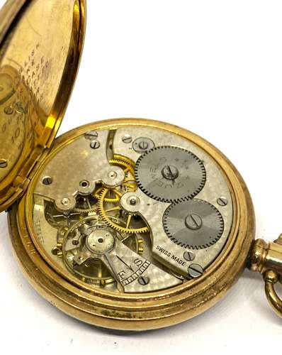 Gold Plater Open Faced Pocket Watch