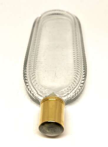 Rare 19thC Glass Scent Bottle With Plaited Hair Panel