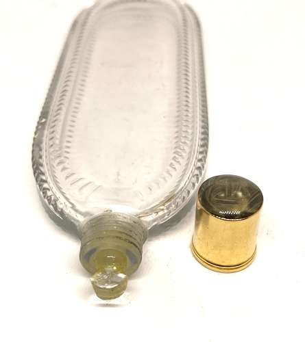 Rare 19thC Glass Scent Bottle With Plaited Hair Panel