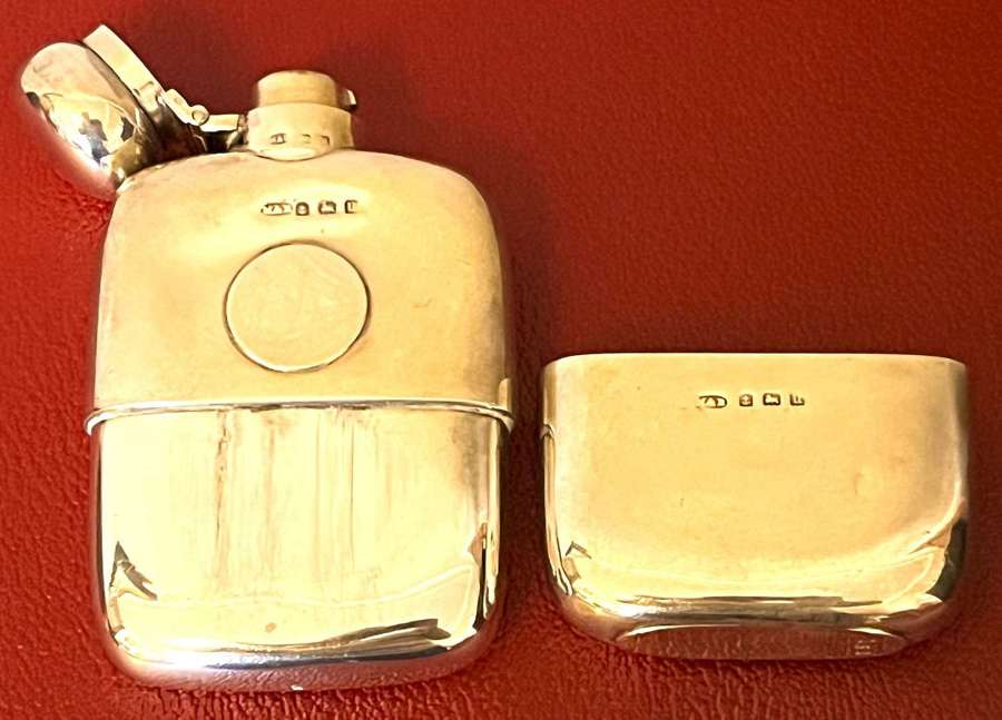 Antique Silver Hip Flask