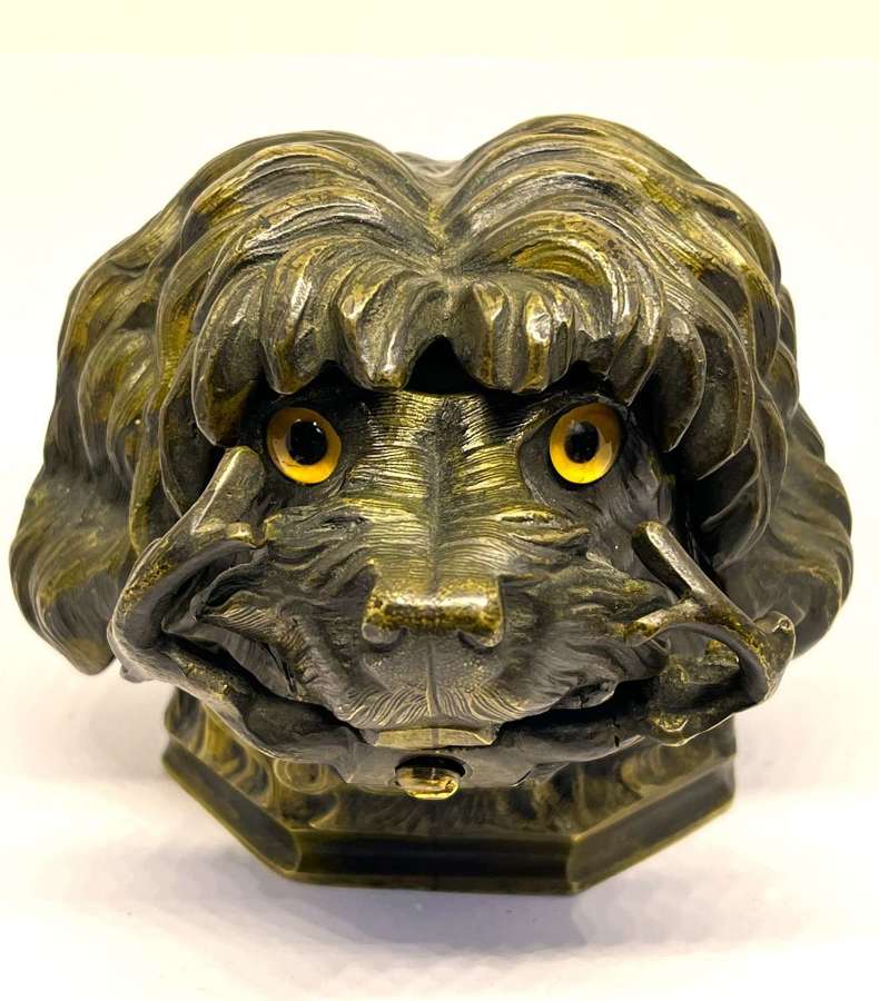 Bronze Poodle Inkwell