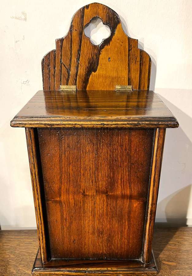 Victorian Oak Salt Or Candle Box