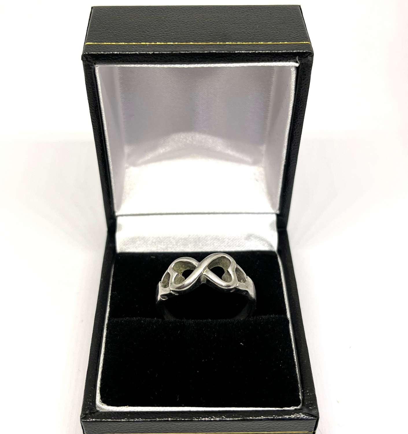 925 Silver Two Heart Ring