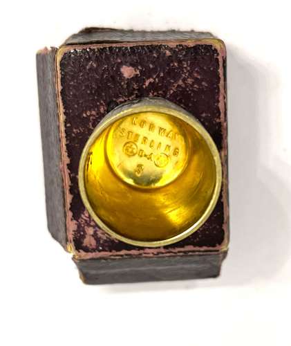 Norwegian Silver & Enamel David Andersen Thimble