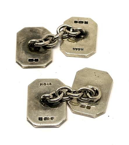 Pair Of Silver Gent's Cufflinks