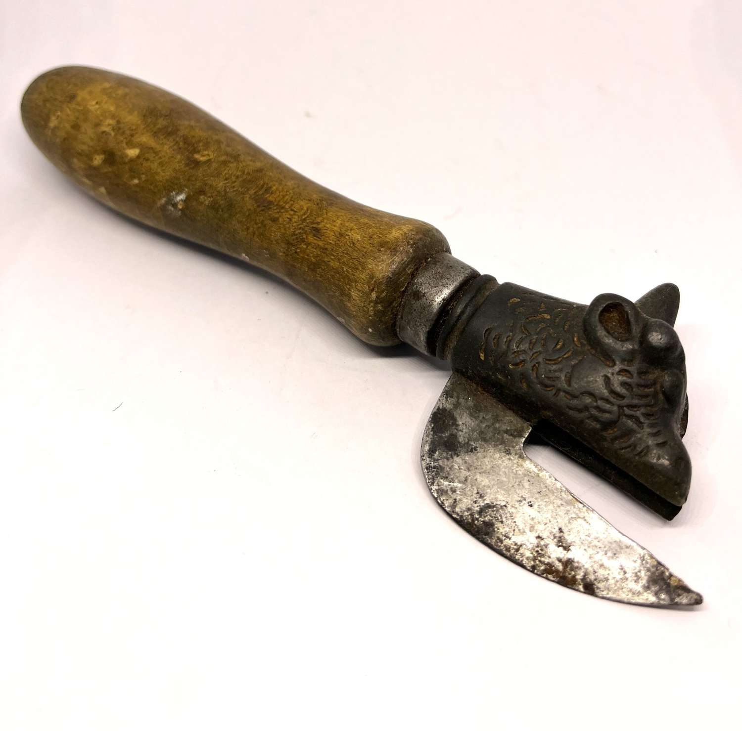 WW1 Bully Beef Can Opener With Wooden Handle
