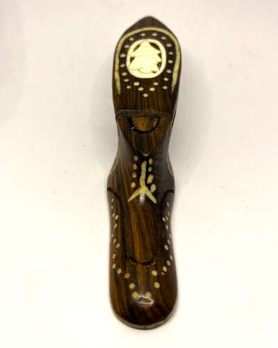 Inlaid Wooden Shoe Snuff Box