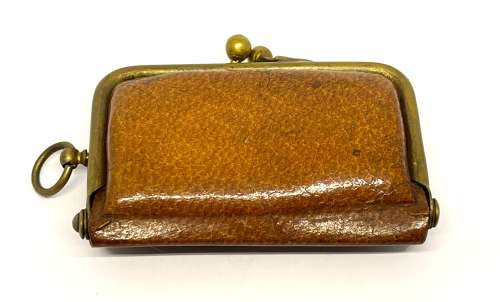 Antique Leather Purse Sovereign Case
