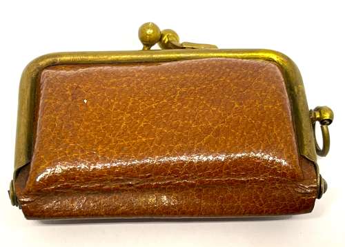 Antique Leather Purse Sovereign Case