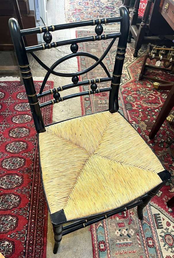 Antique Ebonised Sussex Chair