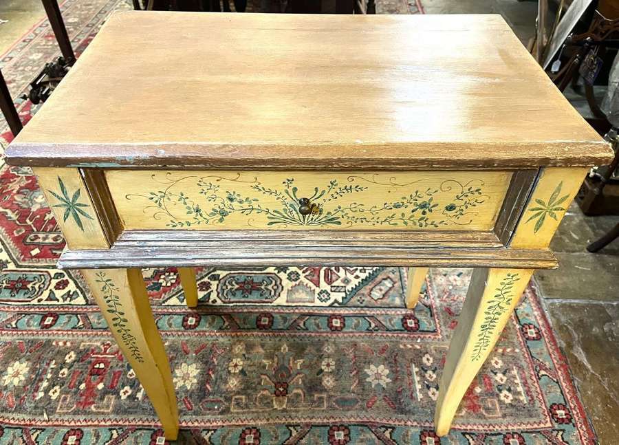 Antique Hand Painted Side Table