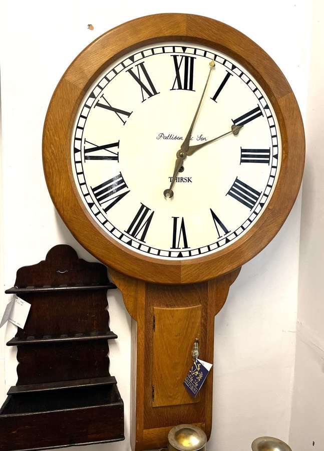 Huge Oak Wall Clock