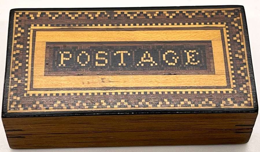 Tunbridge Ware Inlaid Marquetry Postage Box