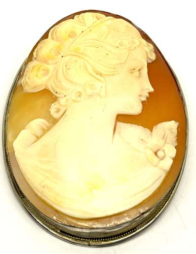 Silver Cameo Brooch