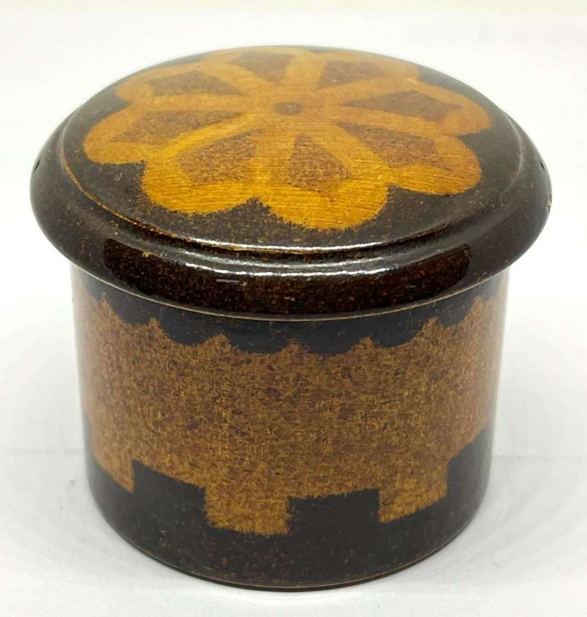 Mauchline Ware Domed Cylindrical Box
