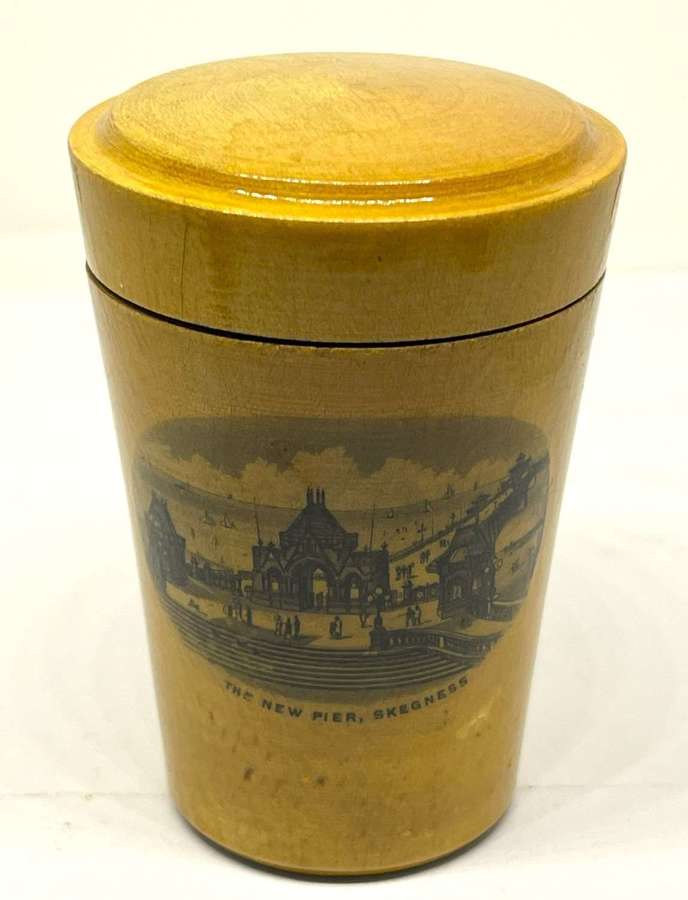 Mauchline Ware Tumbler Holder With Glass